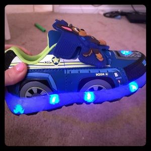 Paw patrol light up Velcro shoes